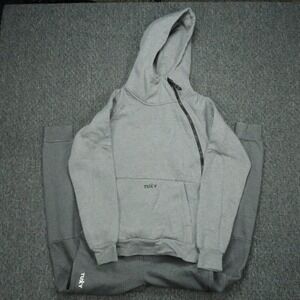Tuxy Suit Mens Medium‎ Gray One Piece Zip Up Hoodie Sweat Jumpsuit
